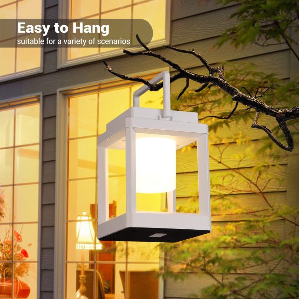 Modern Minimalist Waterproof Solar Square PC ABS LED Portable Outdoor Light For Garden - Image 2