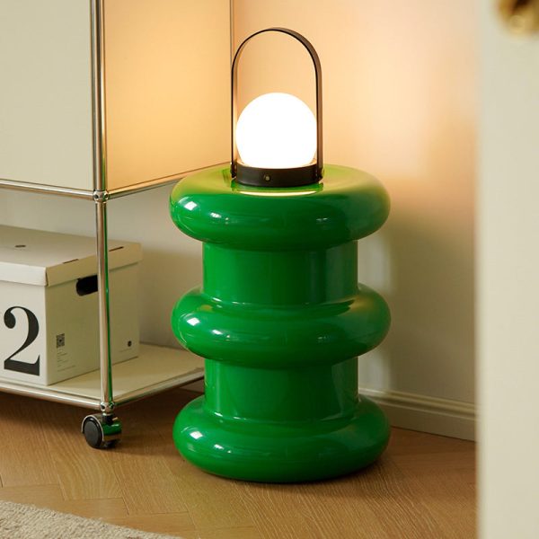 Modern Minimalist Cylindrical Plastic End Table For Living Room - Image 2