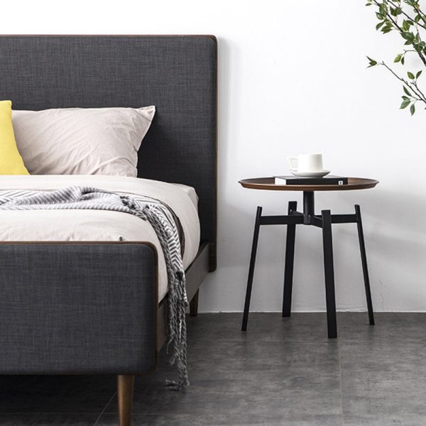 Contemporary Retro Round Iron End Table 1-Tier For Living Room - Image 14