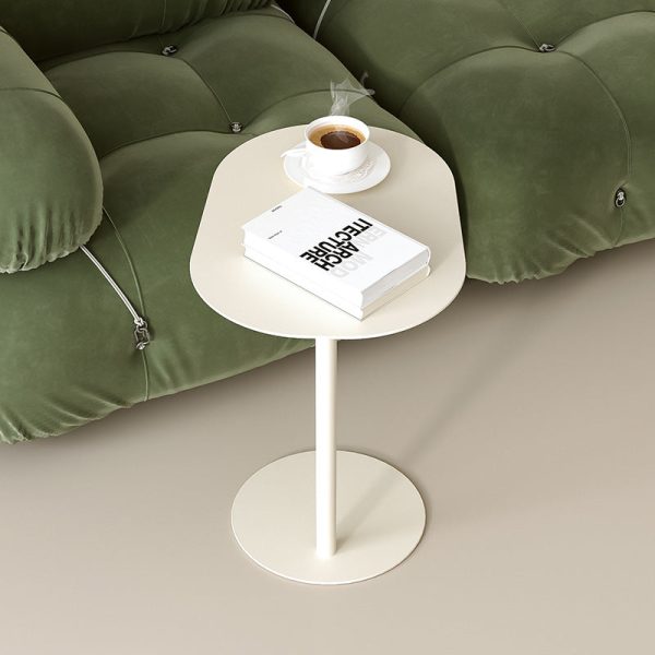 Modern Minimalist Geometric Round Iron End Table For Living Room - Image 17