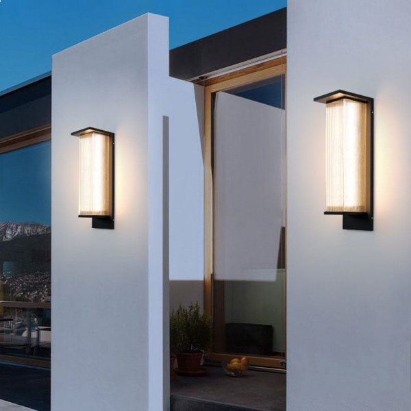 Modern Minimalist Solar Waterproof Rectangular Stainless Steel Acrylic LED Outdoor Wall Sconce Lamp For Outdoor Patio - Image 12