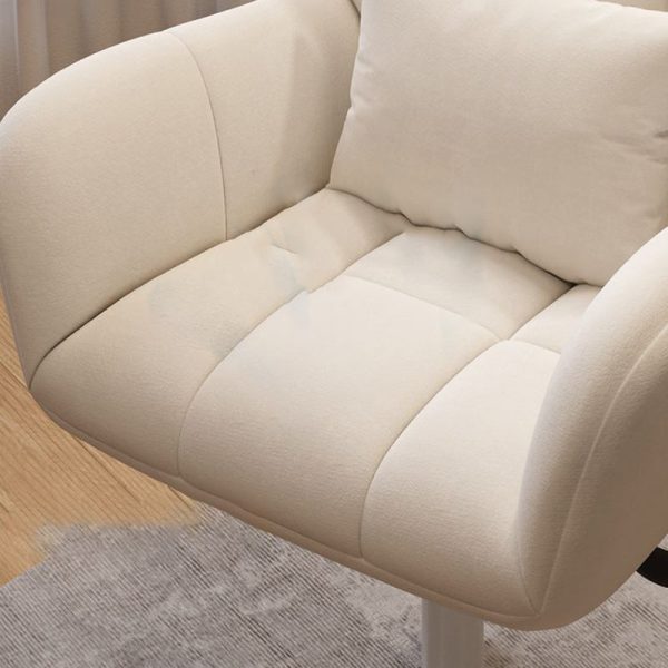 Modern Minimalist Square Back Velvet Cotton Nylon Desk Chair Backrest Armrest For Home Office - Image 7
