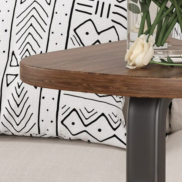 Modern Minimalist Rectangular PVC Artificial Panel End Table For Living Room - Image 13