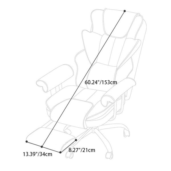 Modern Minimalist Square Microfiber Nano Leather Steel Desk Chair Backrest Arm For Home Office - Image 5