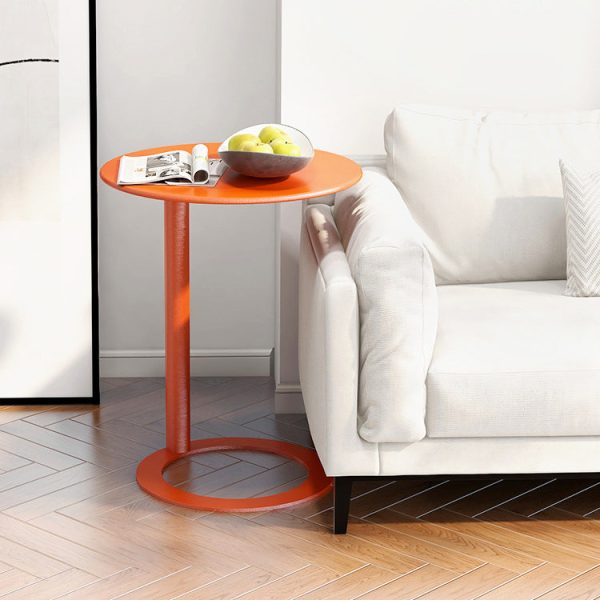 Modern Minimalist Round Metal End Table For Living Room - Image 2