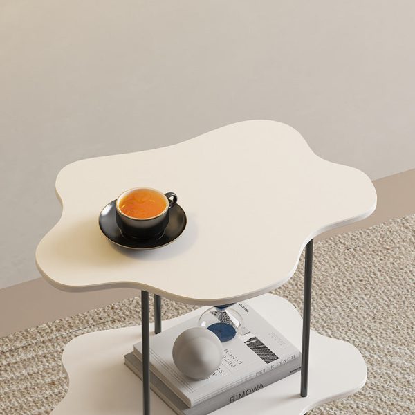 Contemporary Creative Clouds Density Board Carbon Steel End Table 2-Tier For Living Room - Image 6
