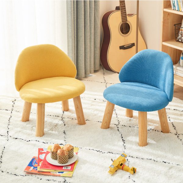 Contemporary Nordic Fabric Round Footstool Backrest For Entryways - Image 16