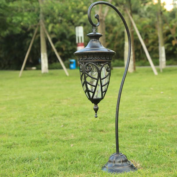 European Waterproof Lantern Aluminum Glass Ground Insert 1-Light Outdoor Landscape Light - Image 4