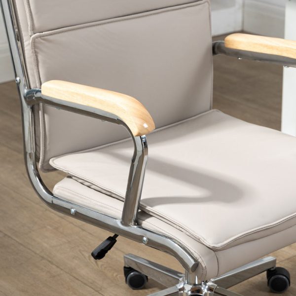 Modern Minimalist Square Upholstered PU Leather Stainless Steel Desk Chair Backrest Armrest For Home Office - Image 11
