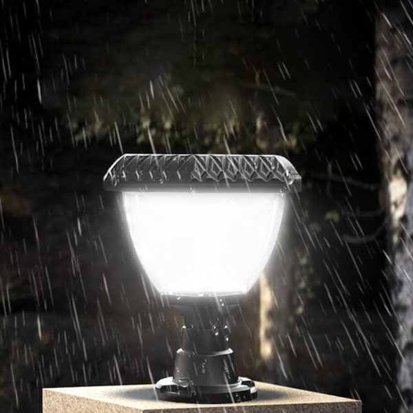 Modern Simplicity Solar Hexagonal Quadrilateral Triangle Round ABS Acrylic LED Post Head Light For Garden - Image 15