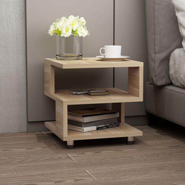 Contemporary Creative Square Cube Plate Side Table 3-Tier For Bedside - Image 12