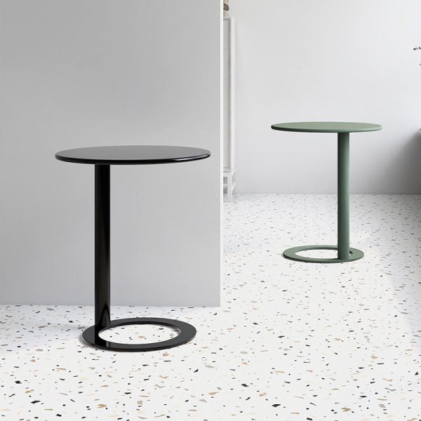 Modern Minimalist Round Metal End Table For Living Room - Image 17