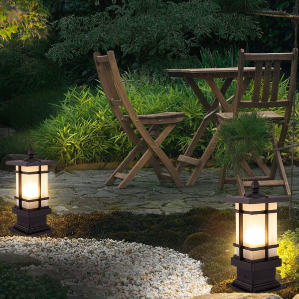 Aluminum Glass Waterproof Landscape Garden Lawn Pillar Lamp Outdoor Light - Image 20
