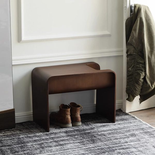 Modern Minimalist Rectangular Solid Wood End Table Storage For Living Room - Image 17