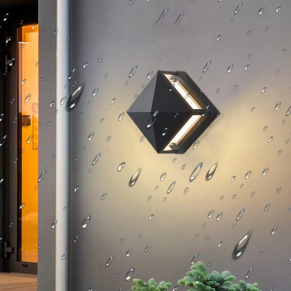 Simple Outdoor Square Aluminum Acrylic Waterproof LED Wall Sconce Lamp - Image 3