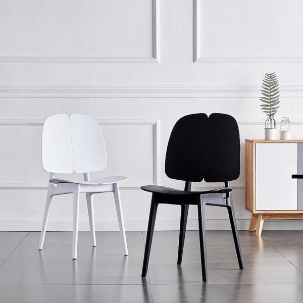 Modern Minimalist Square Frame PP Plastic Dining Chair Backrest For Dining Room - Image 12