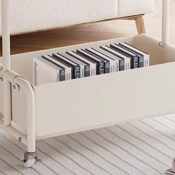 Modern Simplicity Tray Top Leather Storage Movable End Table 2-Tier For Living Room - Image 6