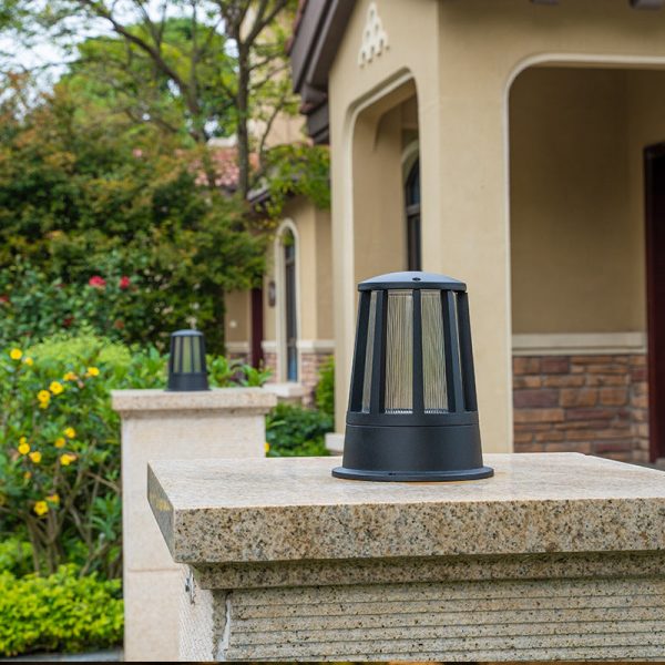 Contemporary Industrial Aluminum Acrylic Waterproof 1-Light Post Light Lawn Landscape Light For Outdoor Patio - Image 10