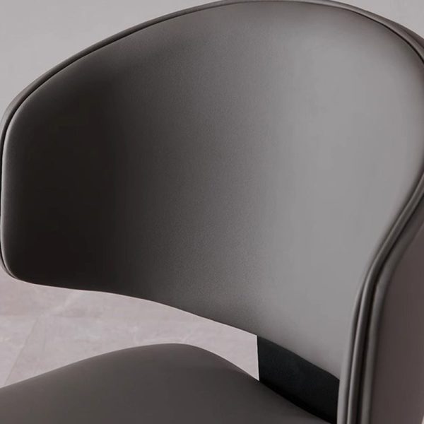 Modern Minimalist Square Cushion Microfiber Leather Carbon Steel Dining Chair Backrest For Dining Room - Image 10