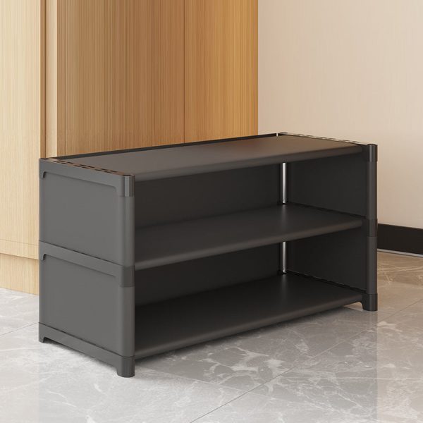 Modern Simplicity Rectangular Plastic Shoe Storage 3-Tier For Entryways - Image 7