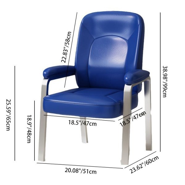 Modern Minimalist Square Leather Stainless Steel Dining Chair Backrest Arm For Dining Room - Image 4