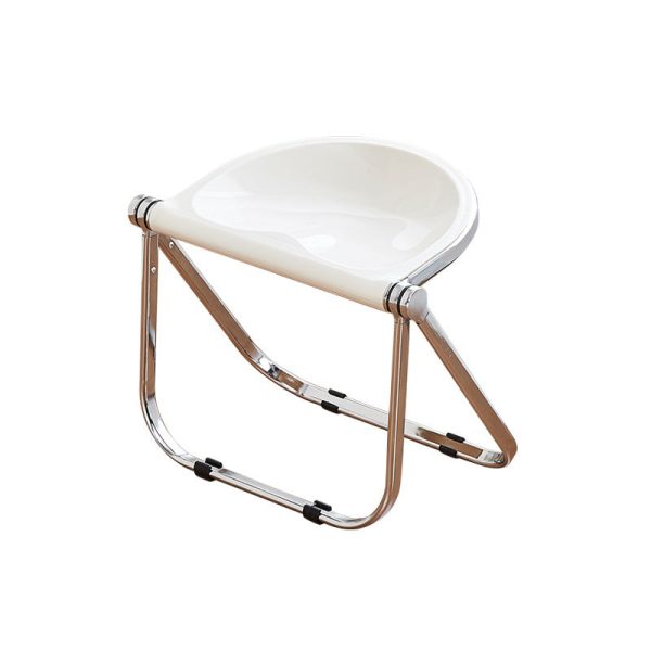 Contemporary Creative Oval Plastic Iron Chair Backless Armless For Living Room - Image 15