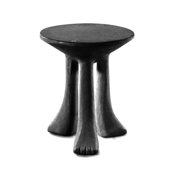 Traditional Japanese Round Plastic Side Table 1-Tier For Living Room - Image 7