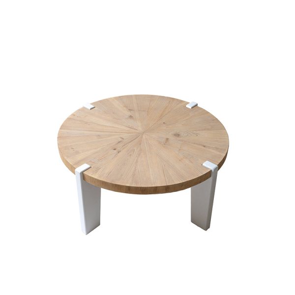 Contemporary Scandinavian Round Solid Wood End Table 1-Tier For Living Room - Image 8