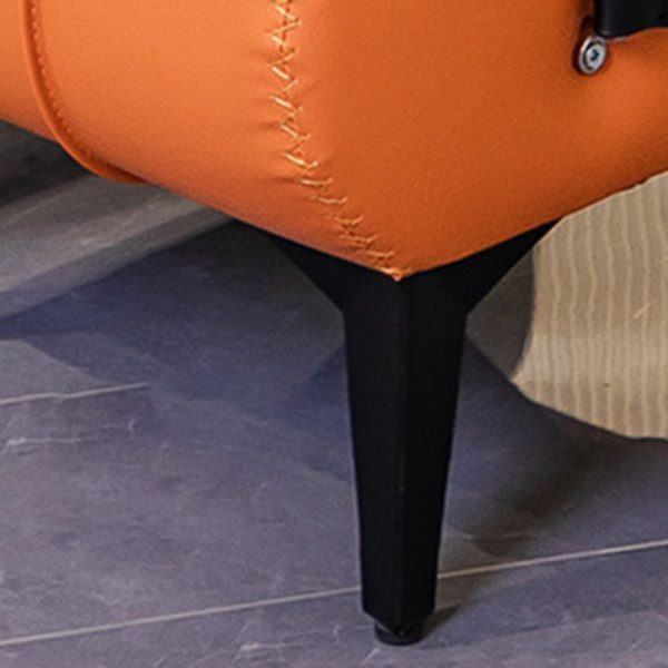 Modern Luxury Square Tufted Faux Leather Upholstered Portable Footstool For Living Room - Image 7