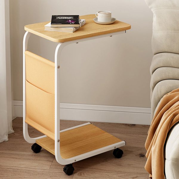 Modern Minimalist Rectangular MDF Stainless Steel End Table 2-Tier Removable For Living Room - Image 13