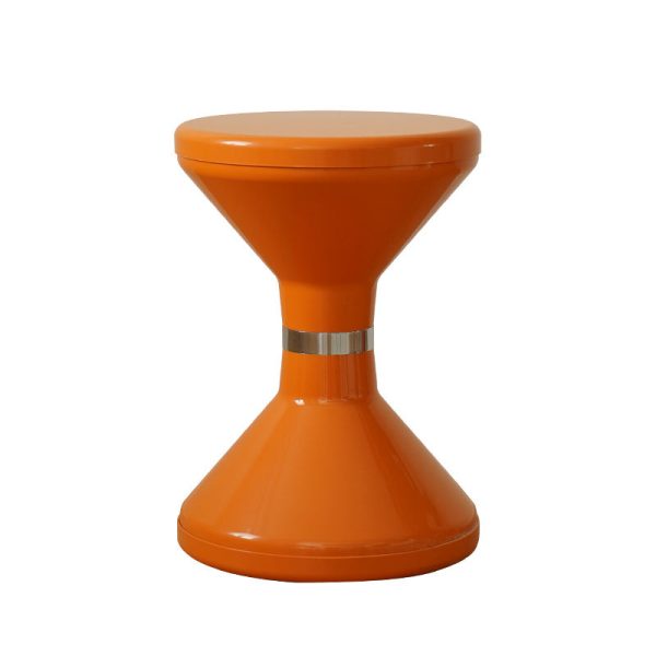 Contemporary Scandinavian ABS Round Hourglass End Table Portable For Living Room - Image 13