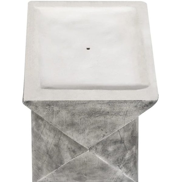 Contemporary Nordic Square Hexagonal Magnesium Oxide End Table For Living Room - Image 6