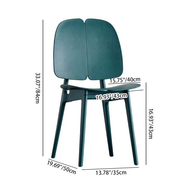 Modern Minimalist Square Frame PP Plastic Dining Chair Backrest For Dining Room - Image 4