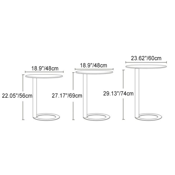 Modern Minimalist Round Metal End Table For Living Room - Image 4