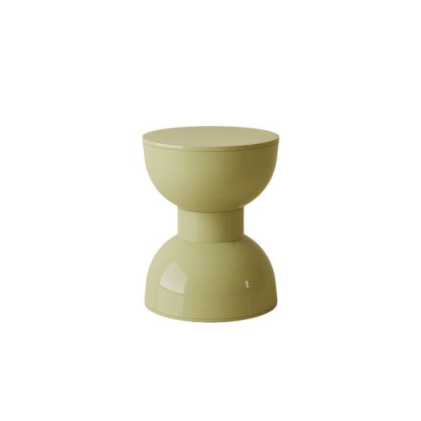 Contemporary Scandinavian Macaron Hourglass Shape Plastic Footstool For Entryways - Image 20
