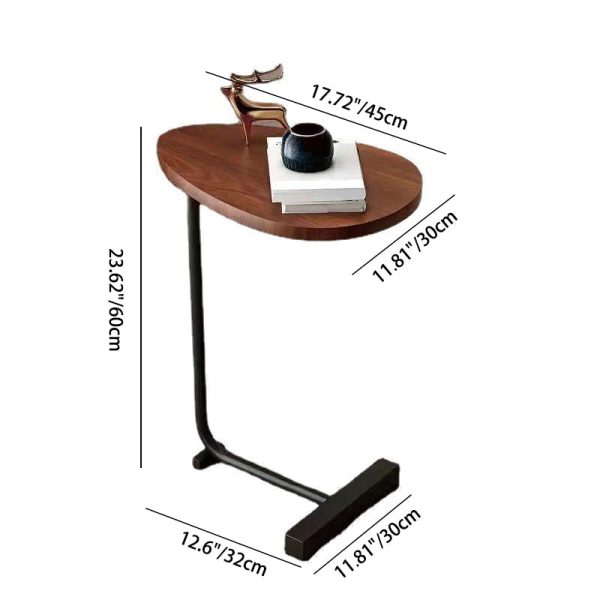 Contemporary Simplicity Water Drop Shape Iron Frame End Table For Living Room - Image 5