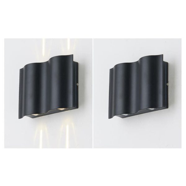 Modern Wave Aluminum Waterproof LED Outdoor Wall Sconce Lamp - Image 15