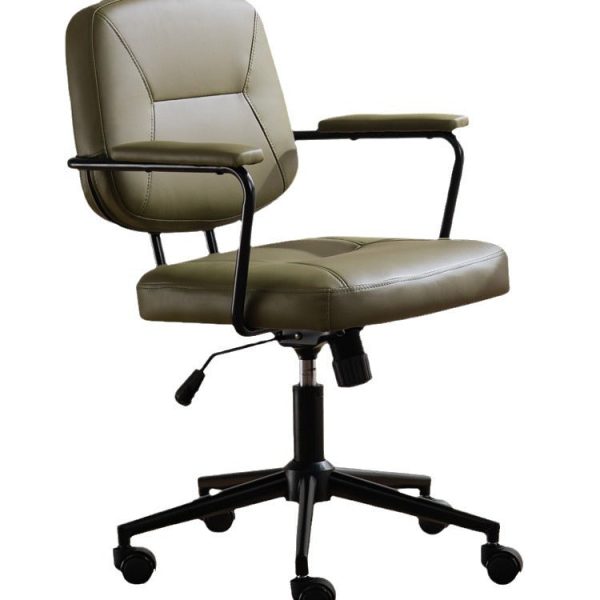 Contemporary Scandinavian Microfiber Leather Fabric Steel Sponge Square Desk Chair Backrest Armrest Adjustable For Home Office - Image 11