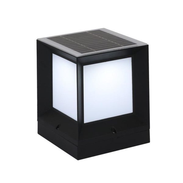 Modern Simple Solar Quadrupole Waterproof Outdoor Garden Column Post Head Light - Image 12