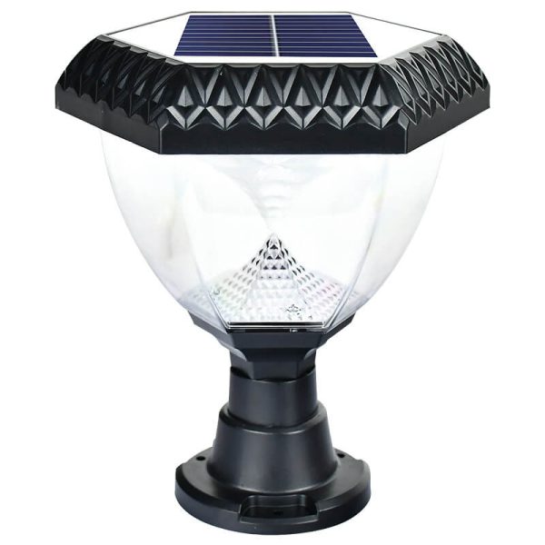 Modern Simplicity Solar Hexagonal Quadrilateral Triangle Round ABS Acrylic LED Post Head Light For Garden - Image 16
