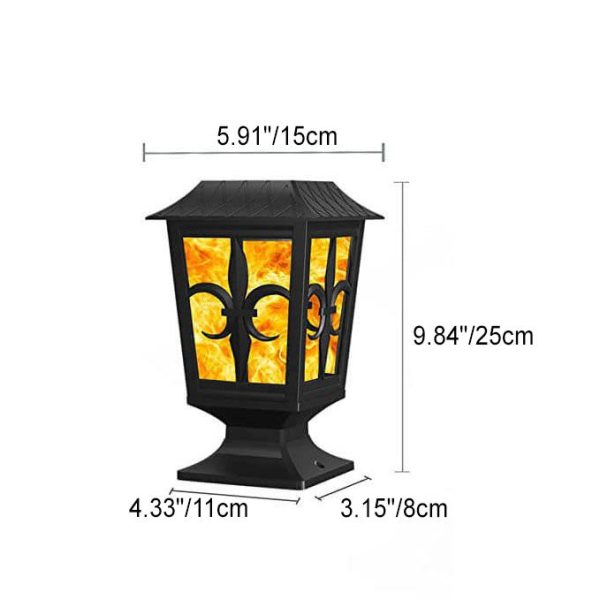 Outdoor Solar Flame Blinking Lantern LED Waterproof Garden Decorative Landscape Light - Image 4