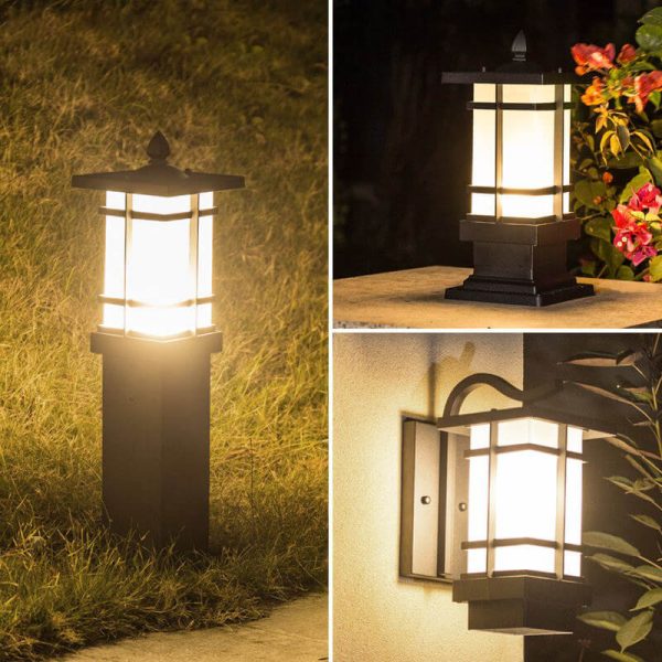Aluminum Glass Waterproof Landscape Garden Lawn Pillar Lamp Outdoor Light - Image 16
