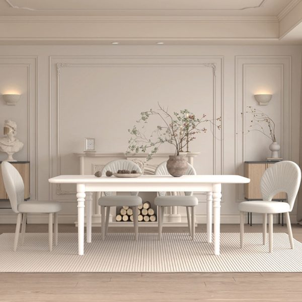 Modern Minimalist Curved Half Round Square PU Leather Iron Dining Chair Backrest Armless For Dining Room - Image 9