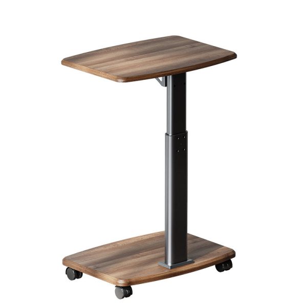 Contemporary Scandinavian Rectangular Wood Carbon Steel Tube Movable End Table 2-Tier For Living Room - Image 10