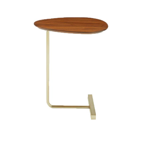 Contemporary Creative Oval Wood Iron End Table 2-Tier For Living Room - Image 8