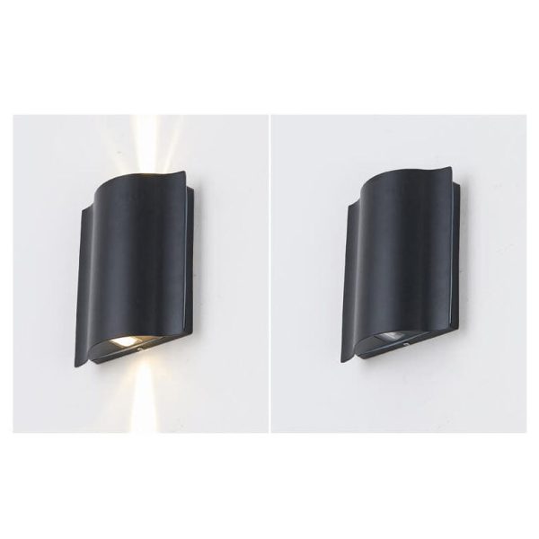 Modern Wave Aluminum Waterproof LED Outdoor Wall Sconce Lamp - Image 16