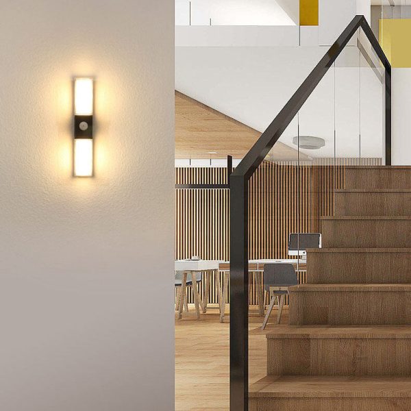 Modern Simple Rectangular Aluminum PC Induction Outdoor Waterproof LED Wall Sconce Lamp - Image 12