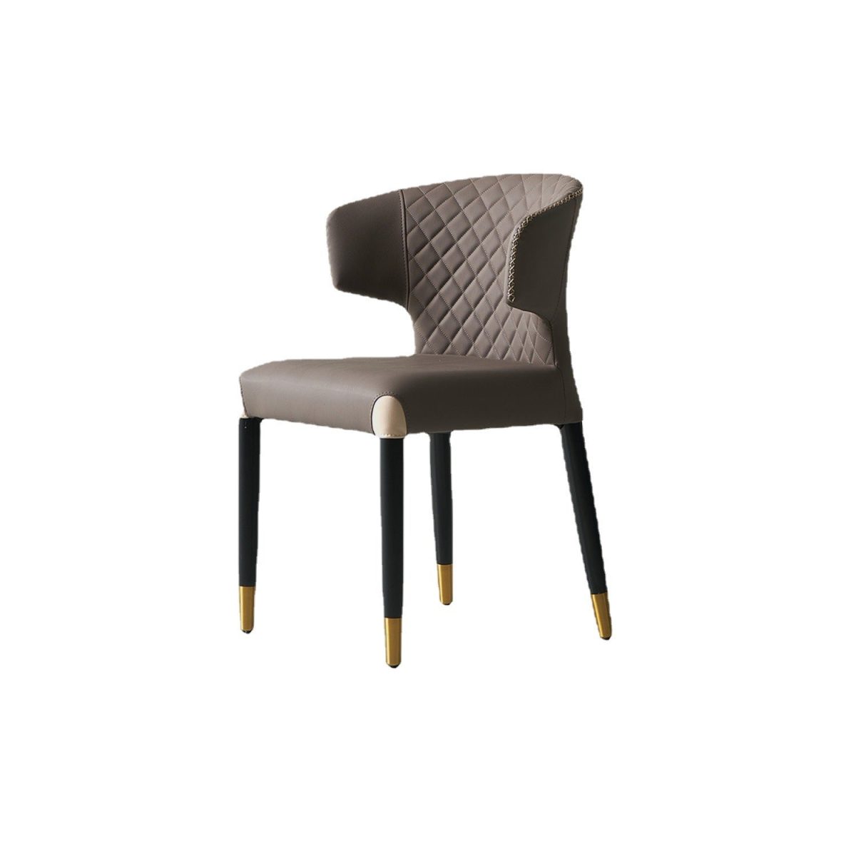 Modern Minimalist Microfiber Skin Wood Carbon Steel Sponge Square Arc Dining Chair Backrest For Dining Room - Image 17