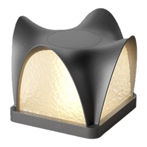 Modern Art Deco Solar Curve Cube LED Outdoor Landscape Light For Garden - Image 13