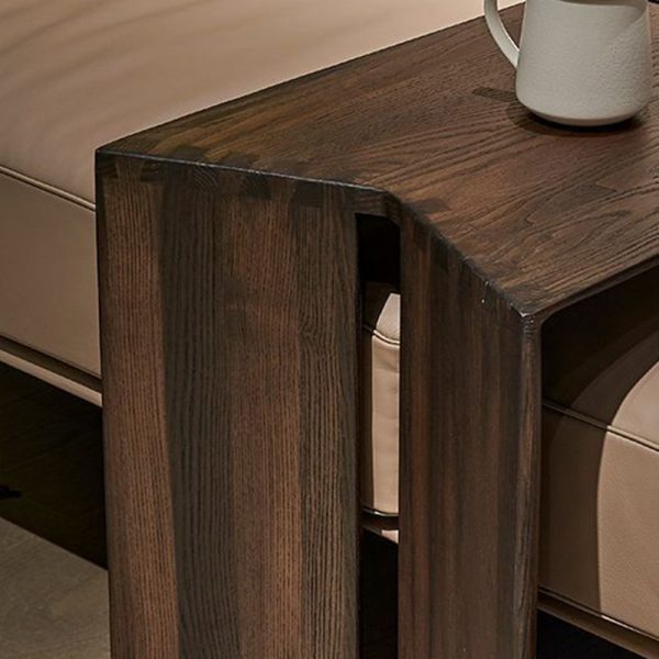 Modern Minimalist Rectangular Shaped Wood End Table For Living Room - Image 6